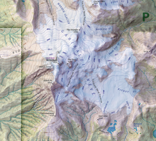 Load image into Gallery viewer, Topographic map of a Garibaldi Park showing mountainous area with labeled features and elevations.