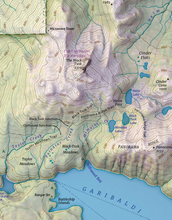 Load image into Gallery viewer, Essential Geography of Garibaldi Park map detail - Black Tusk area
