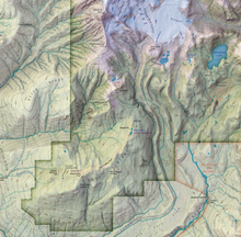 Load image into Gallery viewer, Garibaldi Park topographic map showing Paul Ridge and Diamond Head Peak.
