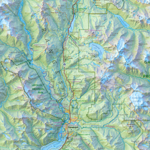 Load image into Gallery viewer, Sea To Sky map detail of Squamish to Garibaldi Lake area.

