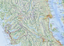 Load image into Gallery viewer, Vancouver Island Map Detail - Tofino to Courtenay area
