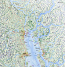 Load image into Gallery viewer, Vancouver Island Map Detail - Campbell River and Courtenay area
