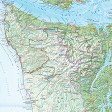 Load image into Gallery viewer, Salish Sea Map detail showcasing the Olympic Peninsula and the Salish Sea to the north
